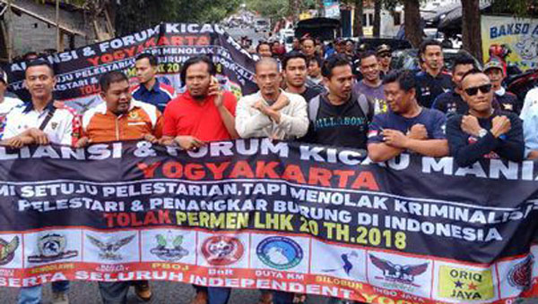 Komunitas Kicau ManIa Jateng,DIY, Jatim Memprotes Terbitnya Permen No. P.20  LHK  Tahun 2018