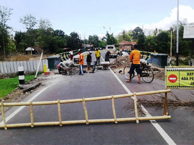 Revitalisasi Jembatan Barongan Bantul Butuh 1 Bulan ‘Arus Laku Lintas Dialihkan 