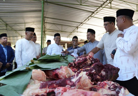 Bupati - Wakil Bupati, Jajaran OPD Sleman Pimpin Langsung Pantau Pelaksanaan Kurban