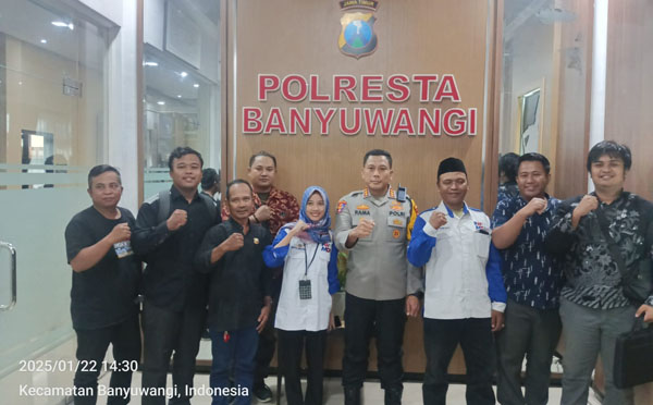 Silaturohmi DPD PWMOI Banyuwangi Wujudkan Sinergitas Dengan Kapolresta 