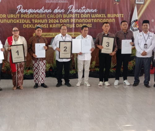  3 Cabup Maju Pilkada Gunungkidul 2024 Prof.Sutrisno Kembali Duel Dengan Incumben Sunaryanta 