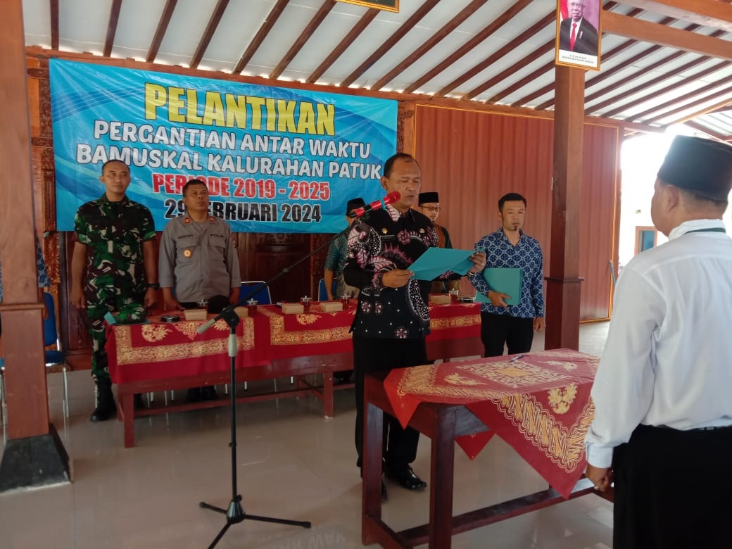 Bamuskal Pengganti Antar Waktu Kalurahan Patuk  Di Lantik
