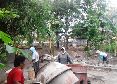 Pengerjaan Pagerisasi Stadion Sultan Agung Bantul Dikebut