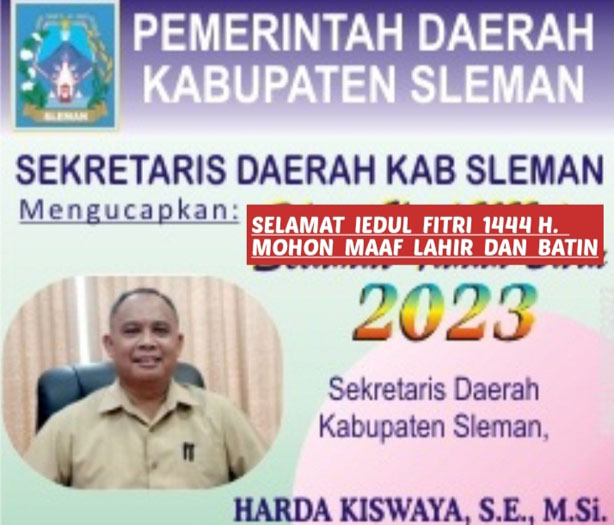 Harda Kiswaya  MM. Mengucapkan Ieduf fitri 1444 H /2023 Maaf lahir  batin 