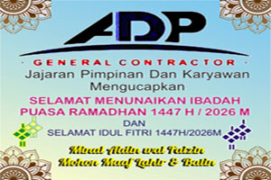 Pt.  Aneka dharma persada mengucapkan selamat menunaikan ibadah puasa 1447 H dan mohon maaf lahir batin