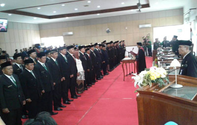 45 DPRD Bantul Hasil Pileg 2019 Melakukan Sumpah Janji 