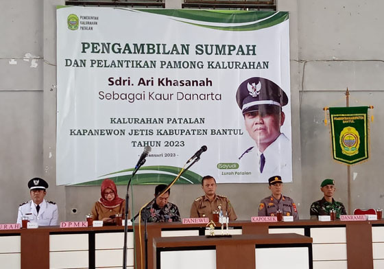 Lurah Patalan Jetis Bantul Lantik Kepala Urusan Danarta
