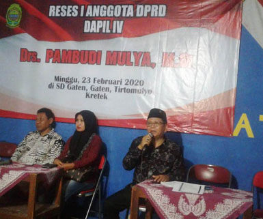 Pambudi Mulya  Anggota DPRD Bantul ’ Ini Kegiatan Pembangunan Bisa di Akses Warga 