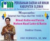Dwi Nurwata SE.MM Dirut PDAM Sleman…