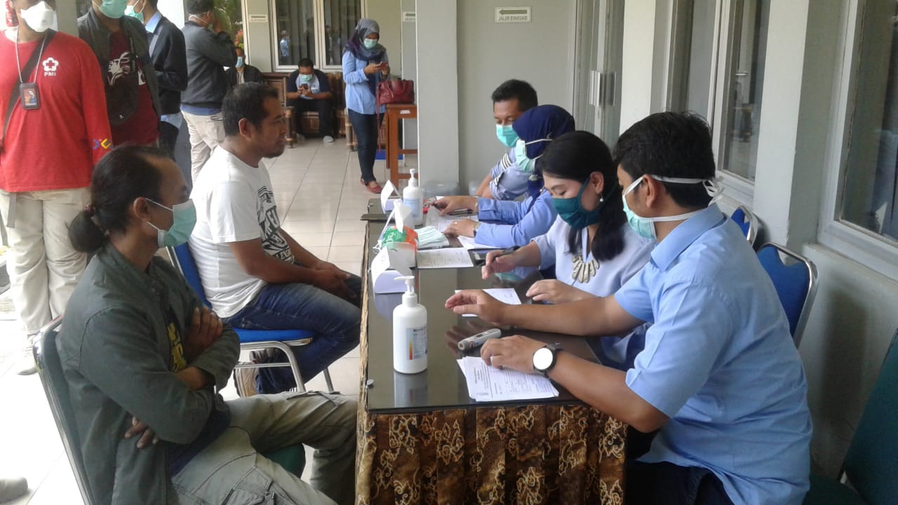 Wartawan Bantul Ikuti Scraning Covid 19 Dinkes
