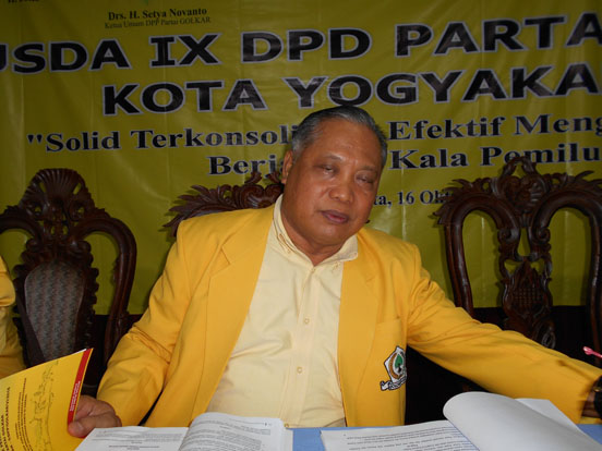 Augusnur Kembali Pimpin DPD Partai Golkar Kota Yogyakarta