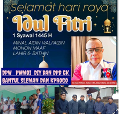 DEWAN PIMPINAN WILAYAH PWMOI DIY DAN DPD PWMOI SE DIY MOHON MAAF LAHIR BATIN