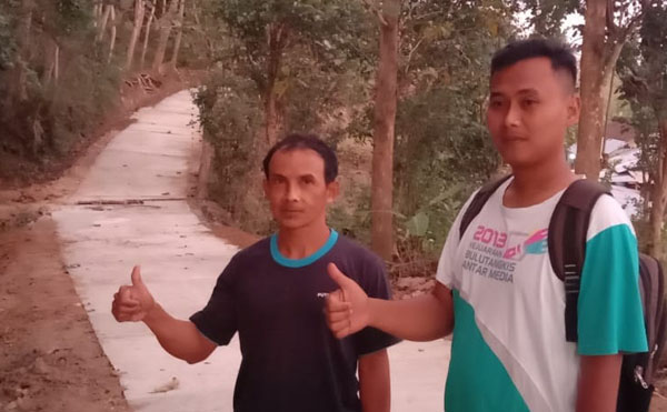 Tersasar Padat Karya Padukuhan Semuten Dlingo Laksanakan Proyek Cor Blok Seuai Target 