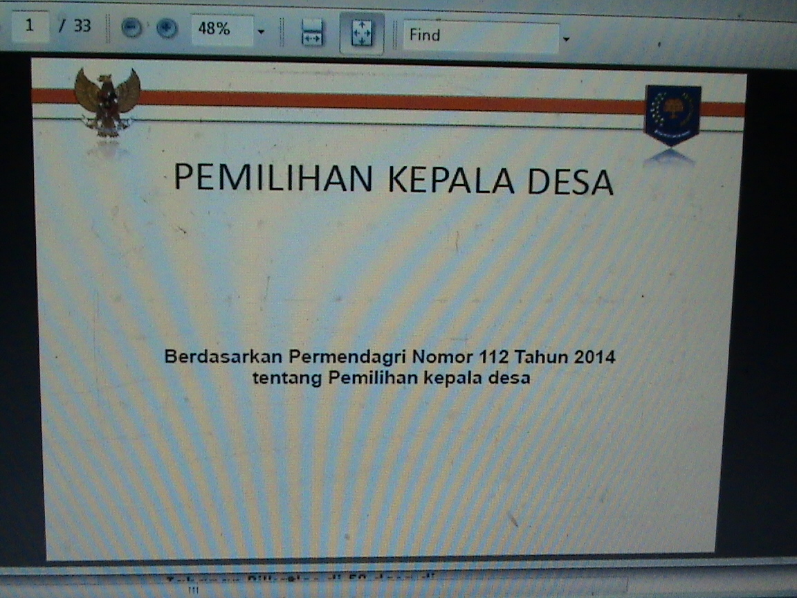 Inilah Isi Permendagri  RI No 112 Tahun 2014 Terkait  Pilkades 