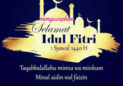 Media pastvnews.com kru dan redaksi mengucapkan selamat hari raya idul fitri 1440 H/2019