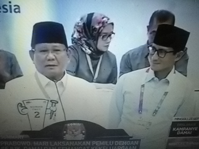 Pasca Pengambilan Nomor Undian H.Prabowo-Subianto-Sandiaga Uno 'Konsisten Bangun Perekonomian 