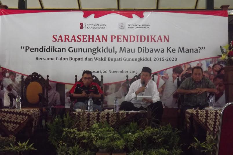 “Ojo Lamis ""Sindiran di Sarasehan Soal Pendidikan Untuk Cabup-Cawabup Gunungkidul 