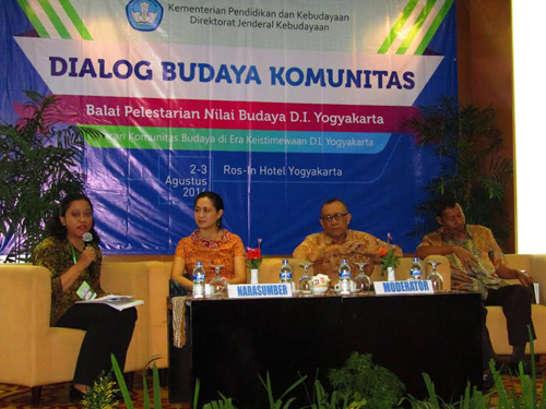 BALAI PELESTARIAN NILAI  BUDAYA DI YOGYAKARTA ADAKAN DIALOG  BUDAYA  KOMUNITAS