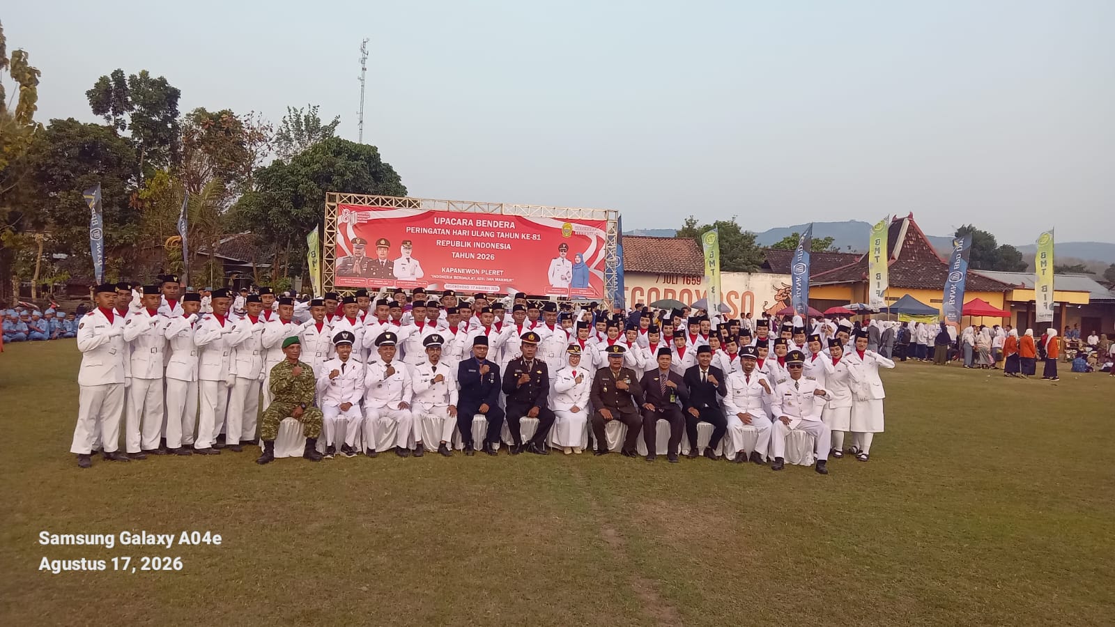 Upacara Penurunan Bendera 17 an Di Segoroyoso Bantul Tertib Dan Lancar