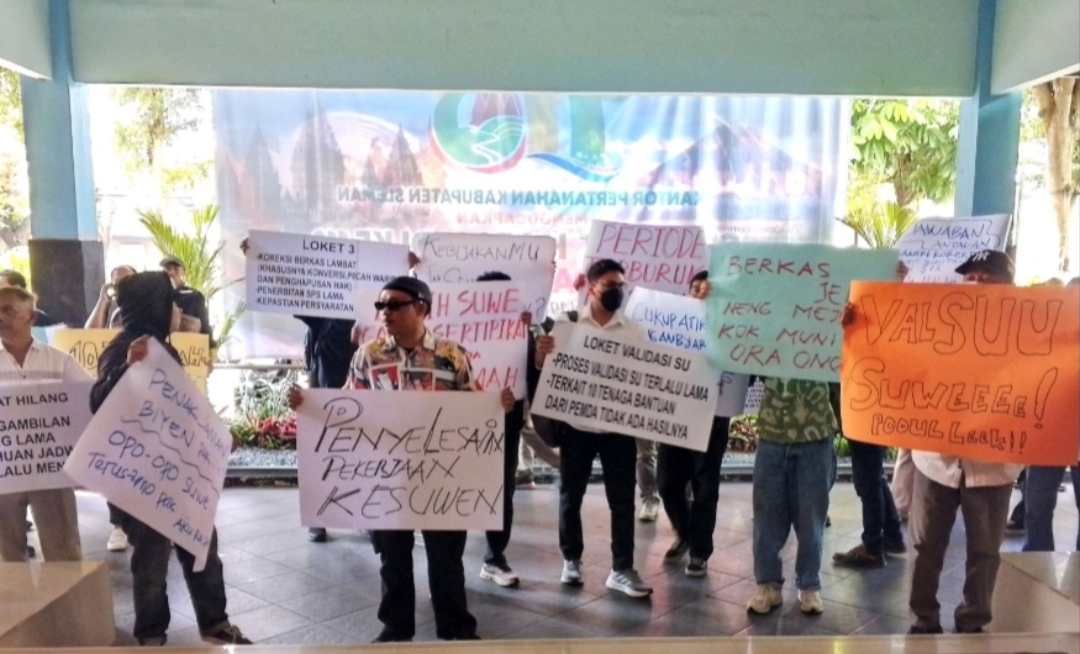 PPAT dan Freelance Geruduk Kantor Pertanahan Sleman,  Lambannya Pelayanan Pertanahan