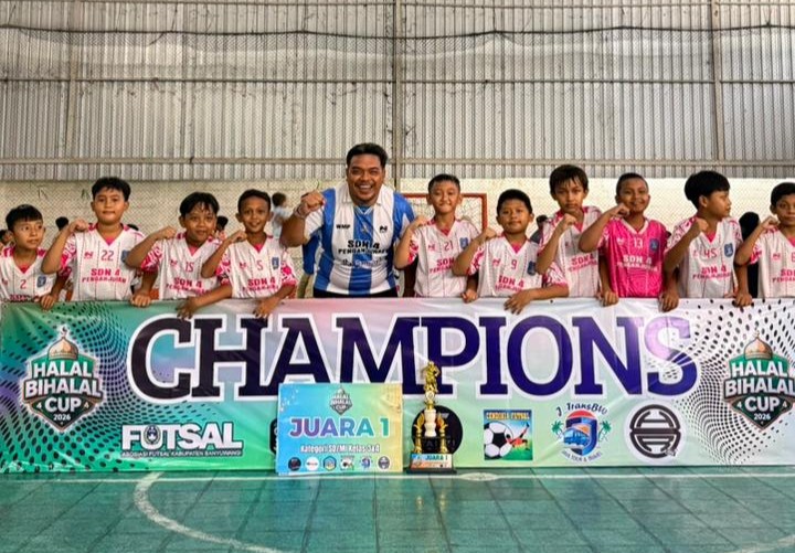 Raih Kemenangan 2-0, SDN 4 Penganjuran Sukses Jadi Juara Halal Bihalal Cup 2026 Banyuwangi