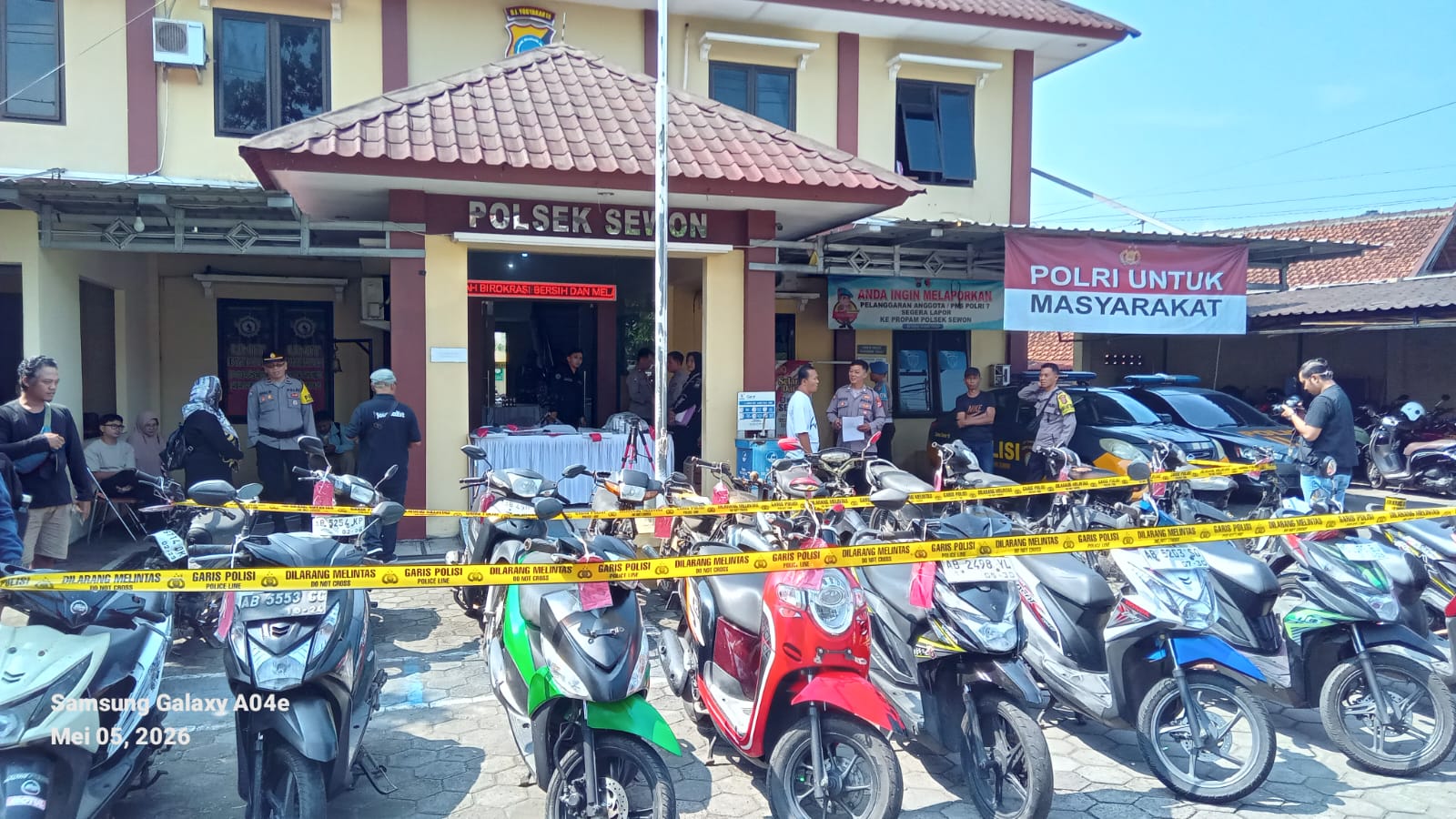 Puluhan sepeda motor barang bukti curian di aamankan polres bantul