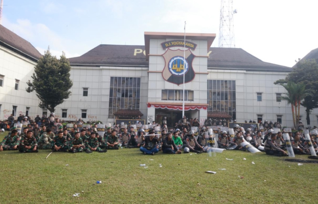 Situasi Polda DIY Pasca Aksi Unjuk Rasa