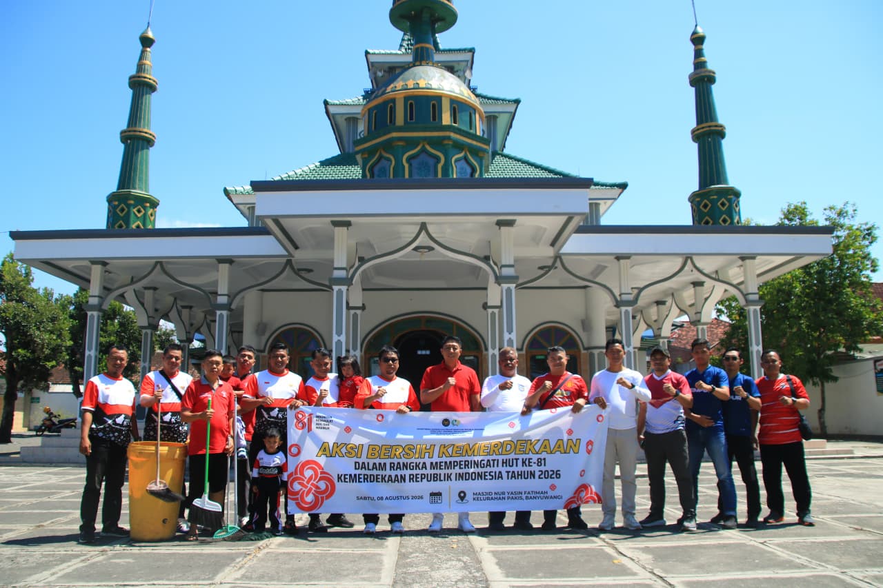 Sambut HUT ke-81 RI, Kepedulian Lapas Banyuwangi Terwujud Dalam Aksi Bersih-Bersih  