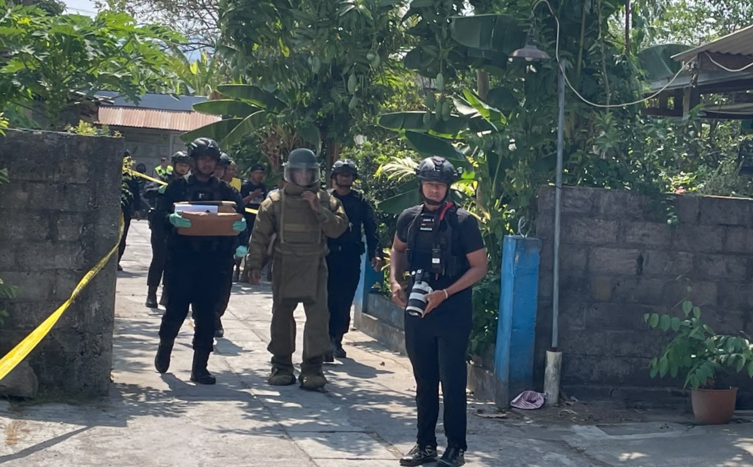 Polisi Bantul Pasang Policeline Karena Granat Jenis Manggis 
